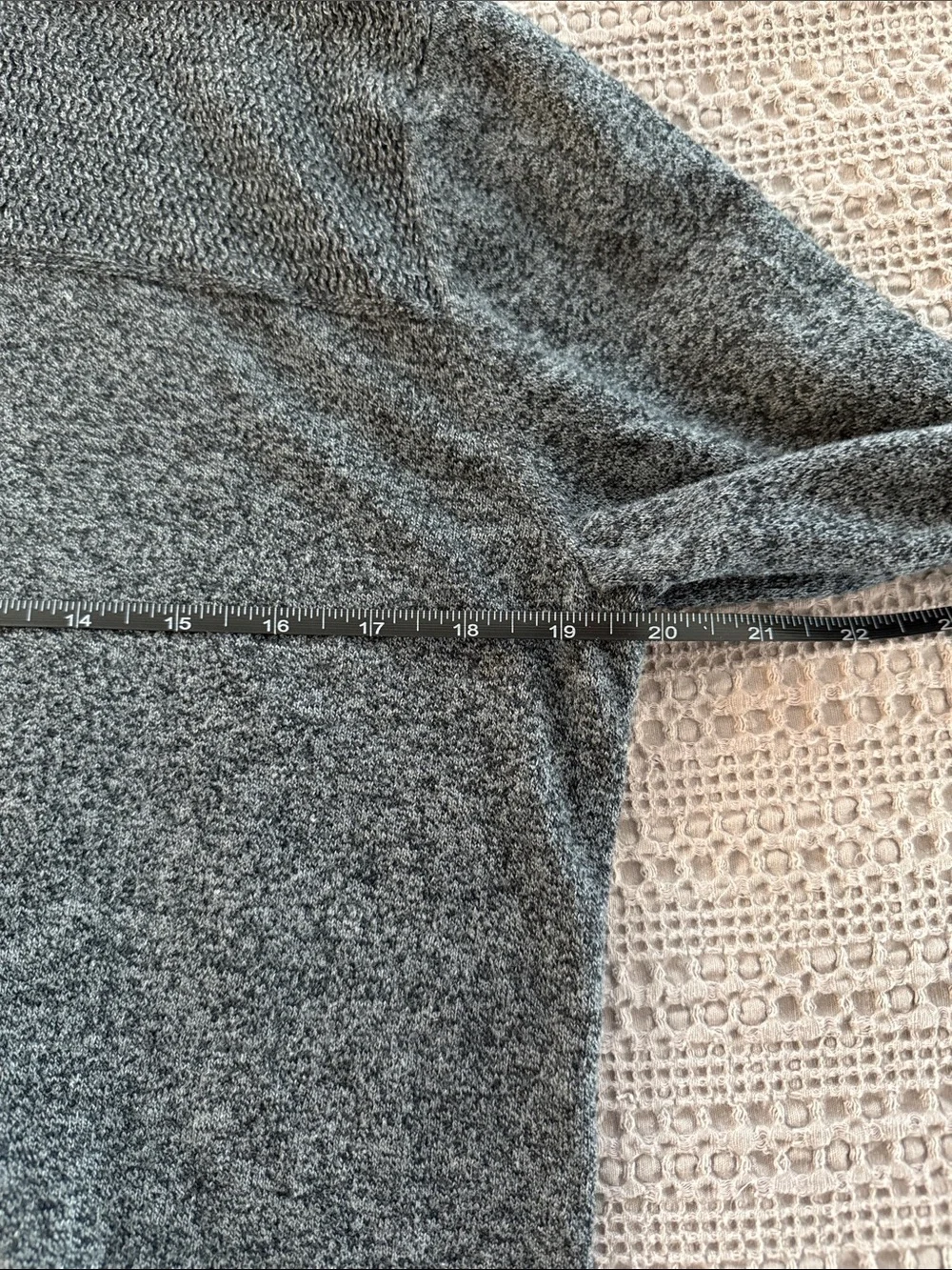 Banana Republic Men’s Charcoal Heather Quarter-Zip Sweater